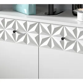 inn.furn Waschbeckenunterschrank 60 x 54 cm Weiß Hochglanz
