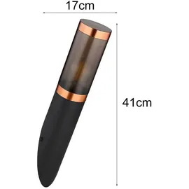 meine wunschleuchte Moderne LED Außenwandleuchte (H 41cm) 41cm schwarz
