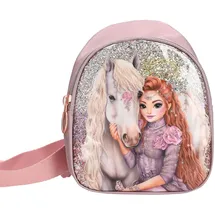 DEPESCHE 13296 TOPModel Viva Violet - Kleine Crossbag in Lila, mit Model Motiv, Pferd und Glitzer, Umhängetasche mit längenverstellbarem Tragegurt