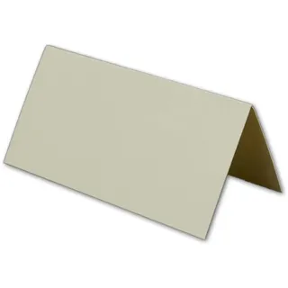 50 kleine creme-farbene neutrale universale stabile einfarbige Blanko -Tischkarten 8x4 cm Namens-Schilder Sitzkarten Platzkarten Preisschilder Tisch-Aufsteller mit JEDEM Stift beschreibbar