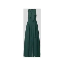 Cartoon Jumpsuit mit Bindegürtel und Eingrifftaschen, Mint, 42