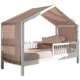Vipack Hausbett 90 x 200 cm Buche massiv weiß lackiert
