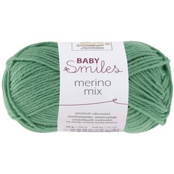 Schachenmayr Wolle Baby Smiles Merino Mix Babywolle zum Stricken und Häkeln Häkelwolle, 120,00 m (mit Merinowolle, Strickwolle, Strickgarn, Handstrickgarn), trocknergeeignet, speichelecht grün