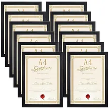 luxuskollektion Bilderrahmen klassisch schwarz 21x29,7 cm 12er Set