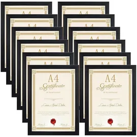 luxuskollektion Bilderrahmen klassisch schwarz 21x29,7 cm 12er Set