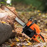 Benzin Kettensäge, mit 2 Sägeketten, Benzin- Motorsäge- Kettensäge mit Ersatzkette (58cc 50cm)