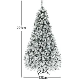 Costway Künstlicher Weihnachtsbaum Weiß/Grün 225 cm