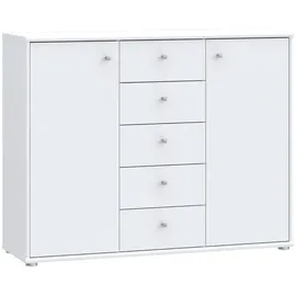 Forte Kommode Tempra 2 108,8 x 85,5 x 34,8 cm Weiß