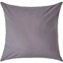 Homescapes - Kopfkissenbezug Fadendichte 200 Anthrazit, 80 X 80 cm