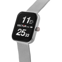 Sector Uhren-Set inkl. Wechselarmband S-03 Pro Light Smartwatch Silberfarben mit 2 Bändern