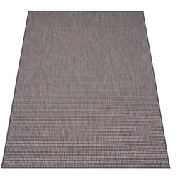 Teppich PACO HOME "Napoli 777", grau (anthrazit), B:240cm H:4mm L:340cm, Polypropylen, Teppiche, Flachgewebe, meliert, In- und Outdoor geeignet, Wohnzimmer