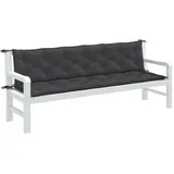 vidaXL Gartenbank-Auflagen 200 x 50 x 7 cm melange anthrazit 2 St.