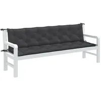 vidaXL Gartenbank-Auflagen 200 x 50 x 7 cm melange anthrazit 2 St.