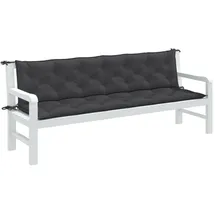 vidaXL Gartenbank-Auflagen 200 x 50 x 7 cm melange anthrazit 2 St.