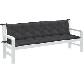 vidaXL Gartenbank-Auflagen 200 x 50 x 7 cm melange anthrazit 2 St.