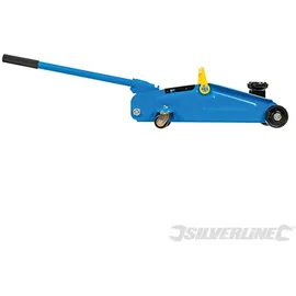 Silverline Rangierwagenheber Stahl 2 t blau/schwarz/gelb