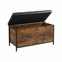 Relaxdays Sitzbank mit Stauraum 0 x 0 x 0 cm Braun/Schwarz