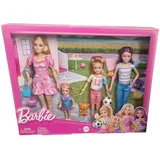 Mattel Barbie Schwestern Puppenset mit 4 Puppen (HWJ01)