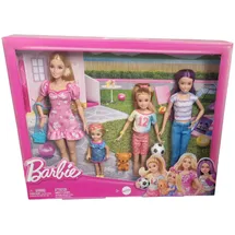 Mattel Barbie Schwestern Puppenset mit 4 Puppen (HWJ01)