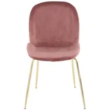 Kayoom Stuhl-Set, Altrosa, Messing, Metall, Kunststoff, 47x90x59 cm, abwischbar, Esszimmer, Stühle, Esszimmerstühle, Esszimmerstühle-Set
