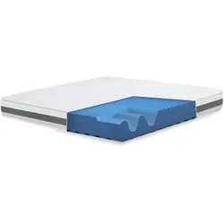 The White Stone Doppelmatratze 165x200 Basic, Antibakteriell, Anti-Milben, Anti-Allergie.| Höhe 20 cm | Made in Italy