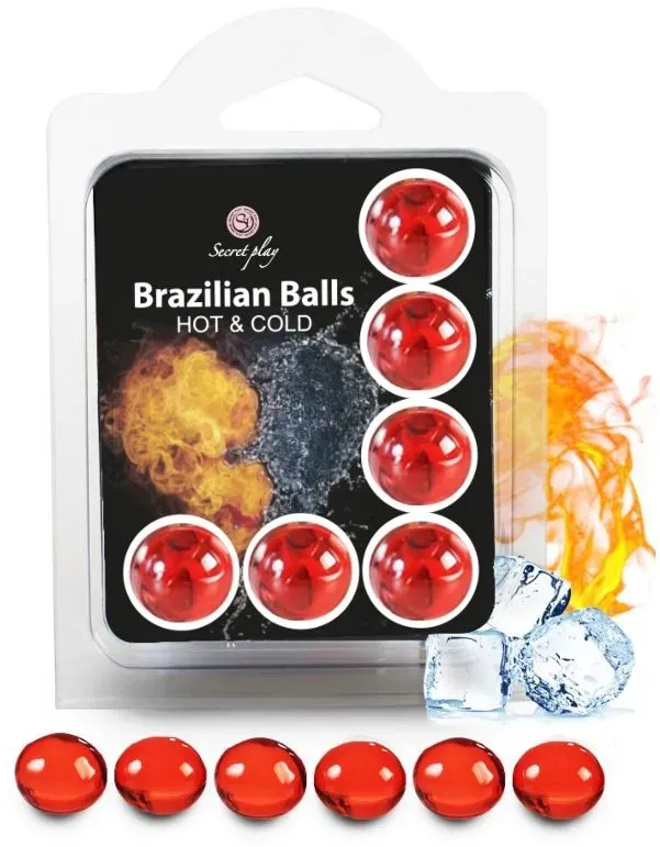 SECRETPLAY - SET 6 BRASILIANISCHE BÄLLE HEISSER UND KÄLTER EFFEKT