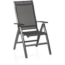 Kettler Legato Curve Silver Line Klappsessel 65 x 69 x 115 cm anthrazit