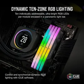 Corsair 64GB (2x32GB) CORSAIR VENGEANCE RGB DDR5-6400 RAM CL32 Arbeitsspeicher Kit