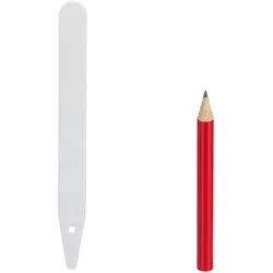 Relaxdays Pflanzetiketten 500er Set, zum Beschriften, Stecketiketten Pflanzen, 12,5 cm, Kunststoff, wetterfest, weiß