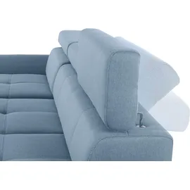 exxpo - sofa fashion Ecksofa EXXPO - SOFA FASHION "Maretto, bequem & komfortabel, bodenfrei, Breite 257cm, L-Form", blau, B:257cm H:96cm T:167cm, Luxus-Microfaser (100% Polyester), Sofas, Ecksofa, inkl. Kopf- bzw. Rückenverstellung, wahlweise mit Bettfunktion