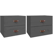 vidaXL Hängenachtschrank 2 Stk. 50 x 36 x 40 cm Grau