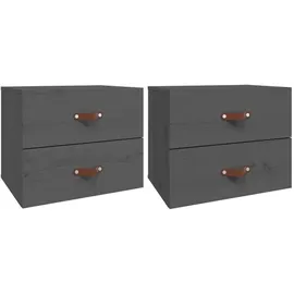 vidaXL Hängenachtschrank 2 Stk. 50 x 36 x 40 cm Grau