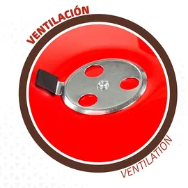 Aktive Runder Holzkohlegrill 36 cm schwarz