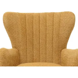 Mendler Lounge-Sessel HWC-K37 Chenille 75 x 80 x 75 cm Gelb mit Kissen