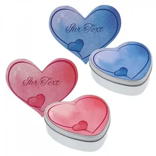 Individualisierbares Herzpuzzle inkl. Herzdose "Herzen" (Druckfläche