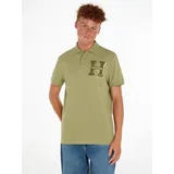 Tommy Hilfiger Poloshirt »BOUCLE H EMBRO REG POLO«, Gr. XXXL, Faded olive) , 16637555-XXXL