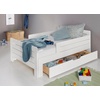 Funktionsbett »"LOTTE " Bestseller! Kinderbett mit Rausfallschutz, Schublade optional«, (ausziehbar von 140cm-200cm Länge), Mitwachsend, FSC® zertifiziertes Massivholz, weiß