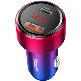 Baseus Magic Car Charger USB + USB-C QC 4.0 PD 45W (Red+Blue)