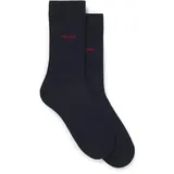 Hugo Herren Socken, mit Label-Detail im 2er-Pack, Dunkelblau, 43-46