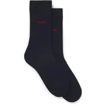 Hugo Herren Socken, mit Label-Detail im 2er-Pack, Dunkelblau, 43-46