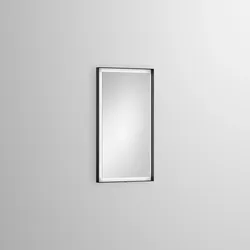 Alape Spiegel „Designspiegel“ 450 × 800 mm in Mattschwarz