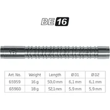 BULL'S BE-16 Softdart Barrel 16g Silber