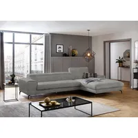 W.Schillig Eckcouch Polyester 3-Sitzer Grau