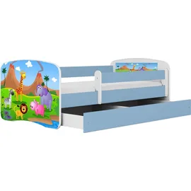 raumhirsch furniture Kinderbett Safari 80 x 180 cm Holzwerkstoff blau