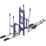 JVmoebel Skulptur Hüftpendel Straßensportgeräte OutdoorBeinpresse Balancierbalken (Straßensportgeräte), Made in Europa lila