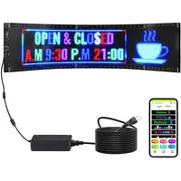 Vevor Programmierbares LED-Schild, P5-Vollfarb-LED-Scrolling-Panel, DIY-Anzeigetafel, Bluetooth-App-Steuerung, Text, Muster, GIFs