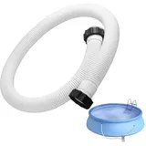 Poolschlauch Ø 38mm Schwimmbadschlauch 150cm Für Poolpumpe & Poolsauger, Flexibler Pool Pumpe Ersatzschlauch, Ersatzschläuche Garten Schwimmmen Poolfilter Schlauch Zubehör