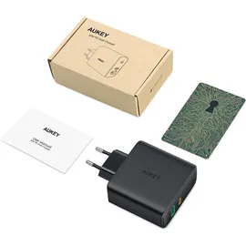 Aukey USB-C Ladegerät mit Dynamic Detect & GaNFast Tech, USB-Ladegerät mit 60W