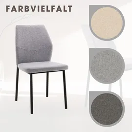 otto home Essgruppe OTTO HOME "Basel, Tischgruppe mit 4 Stühlen, Esstisch ausziehbar 140 - 180 cm", grau (eichefarben, hellgrau,), Webstoff, Auszugsplatte, Sitzmöbel-Sets, Essgruppe, BESTSELLER, Sitzgruppe, Tisch, Stühle, ovale Tischplatte, Säulentisch