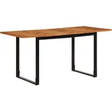 Esstisch 160x80x75 cm Massivholz Akazie - Braun/Bunt